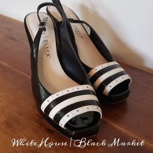 White House | Black Market Peep Toe Heels